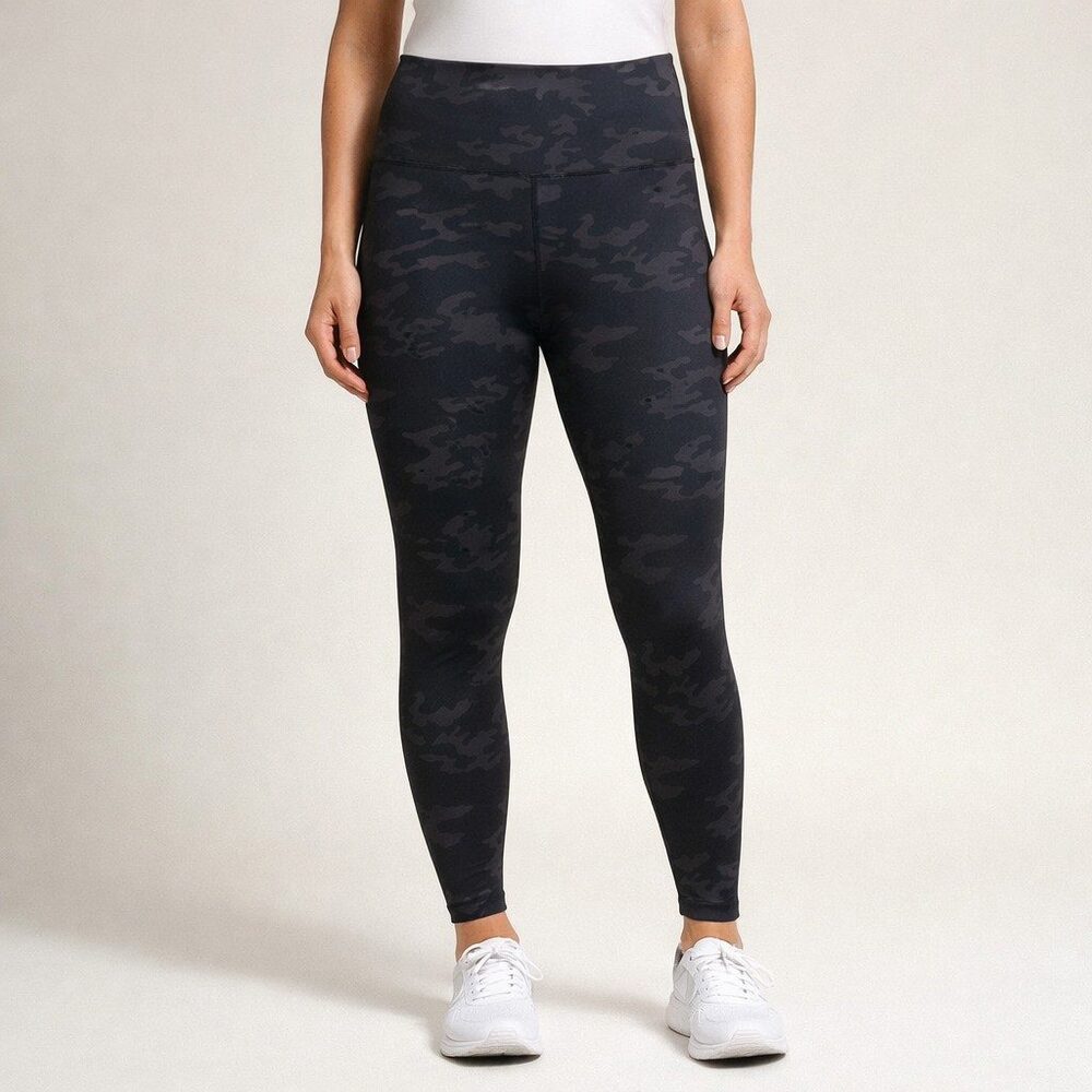 Gorpcore Spanx Camo High-Rise Full Length Leggings Black L